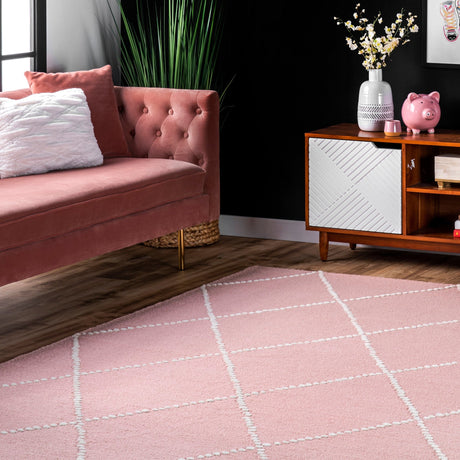 Nuloom Elvia Mtvs176B Baby Pink Rug - Nuloom - mtvs176b - 406