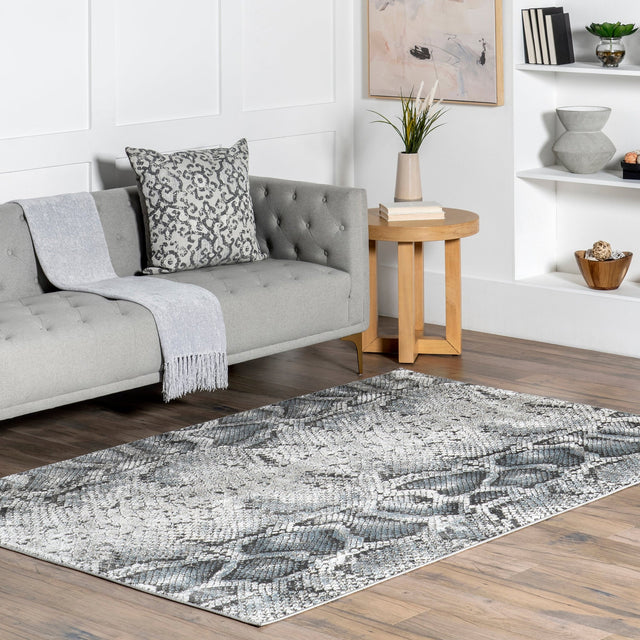 Nuloom Enni Contemporary Snake Bdch12A Gray Rug - Nuloom - bdch12a - 406