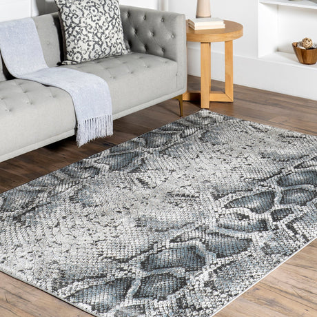 Nuloom Enni Contemporary Snake Bdch12A Gray Rug - Nuloom - bdch12a - 406