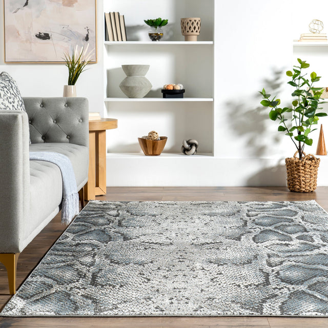 Nuloom Enni Contemporary Snake Bdch12A Gray Rug - Nuloom - bdch12a - 406