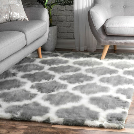 Nuloom Faux Sheepskin Shaunna Nfa1575A Gray Rug - Nuloom - bibl25d - 305