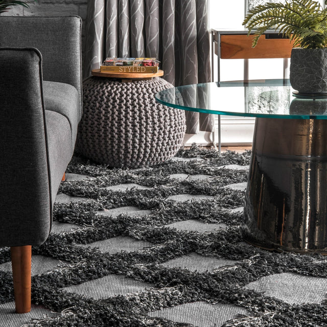 Nuloom Francene Trellis Nfr1462A Dark Gray Rug - Nuloom - bdfr01e - 406