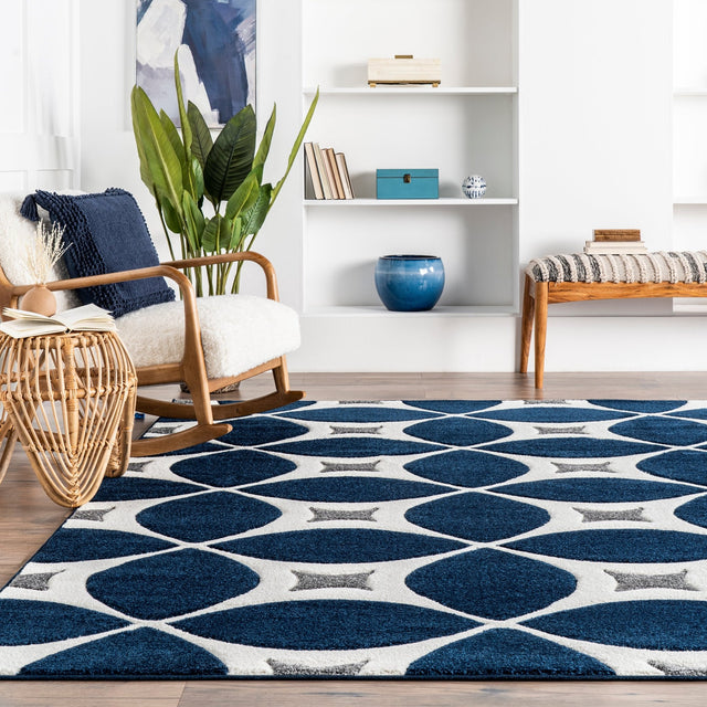 Nuloom Gabriela Trellis Bhbc55F Navy Rug - Nuloom - bhbc55f - 508