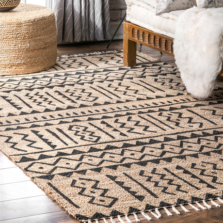 Nuloom Handmade Adriana Tribal Gvsk03A Natural Rug - Nuloom - gvsk03a - 406