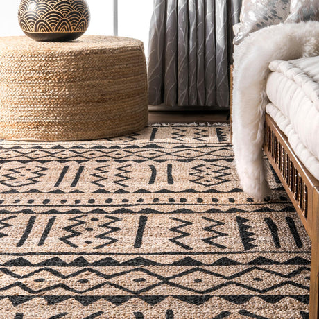 Nuloom Handmade Adriana Tribal Gvsk03A Natural Rug - Nuloom - gvsk03a - 406