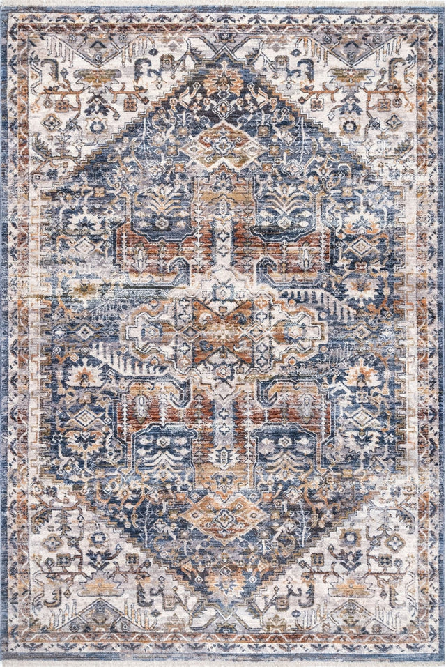 Nuloom Hannah Medallion Nha2140A Blue Rug - Nuloom - khmc48a - 305