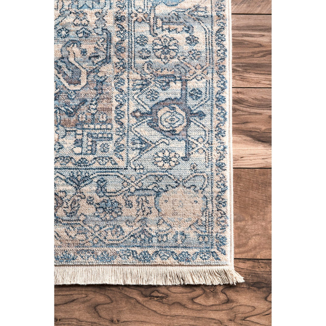 Nuloom Harriet Vintage Medallion Khmc04C Light Blue Rug - Nuloom - khmc04c - r505