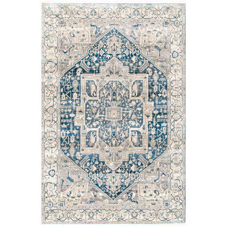 Nuloom Harriet Vintage Medallion Khmc04F Gray Rug - Nuloom - khmc04f - 203