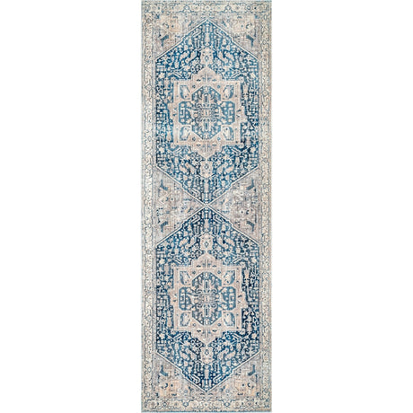 Nuloom Harriet Vintage Medallion Khmc04F Gray Rug - Nuloom - khmc04f - 2606