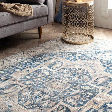 Nuloom Harriet Vintage Medallion Khmc04F Gray Rug - Nuloom - khmc04f - r505