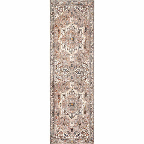 Nuloom Harriet Vintage Medallion Khmc04J Light Brown Rug - Nuloom - khmc04j - 2606