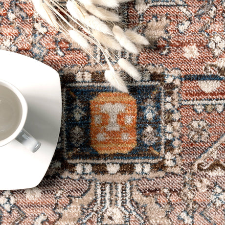 Nuloom Harriet Vintage Medallion Khmc04J Light Brown Rug - Nuloom - khmc04j - r505