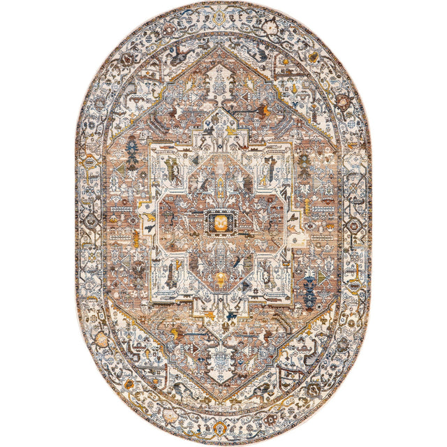 Nuloom Harriet Vintage Medallion Khmc04J Light Brown Rug - Nuloom - khmc04j - r505