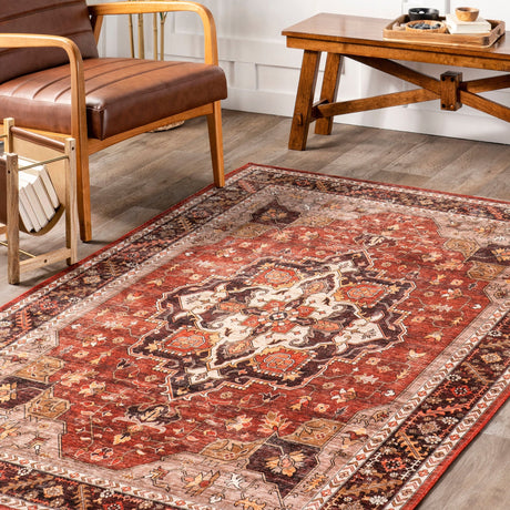 Nuloom Hera Medallion Hjth01A Red Rug - Nuloom - hjth01a - 305