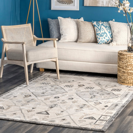 Nuloom Hunter Tribal Nhu3174A Beige Rug - Nuloom - rzcl01a - 203