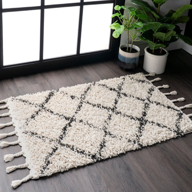 Nuloom Jessie Moroccan Lattice Gcdi08A Off White Rug - Nuloom - gcdi08a - 305