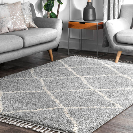 Nuloom Jessie Moroccan Lattice Nje1842A Gray Rug - Nuloom - gcdi08b - 406