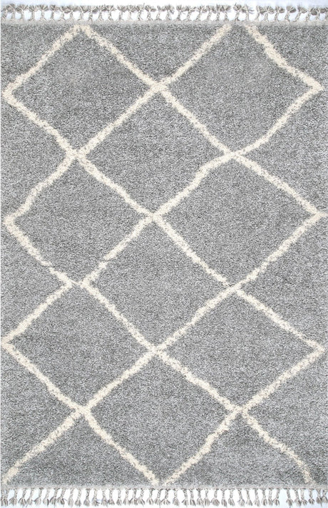 Nuloom Jessie Moroccan Lattice Nje1842A Gray Rug - Nuloom - gcdi08b - 406