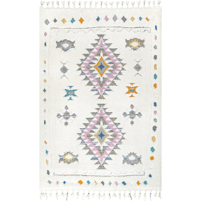 Nuloom Jocelyn Tribal Njo2983C White Rug - Nuloom - ozot01a - 203