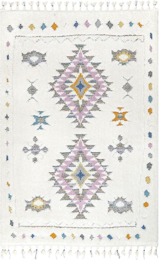 Nuloom Jocelyn Tribal Njo2983C White Rug - Nuloom - ozot01a - 203