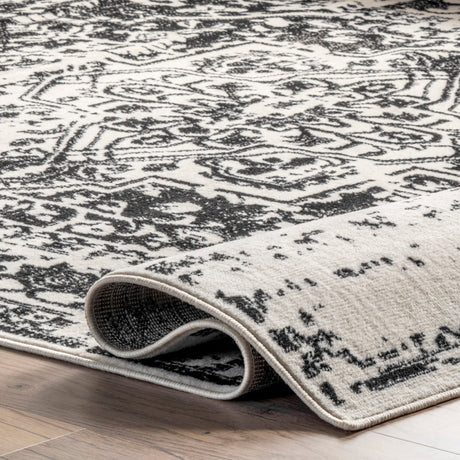 Nuloom Jordana Njo1728A Black And White Rug - Nuloom - ecrk21a - 406