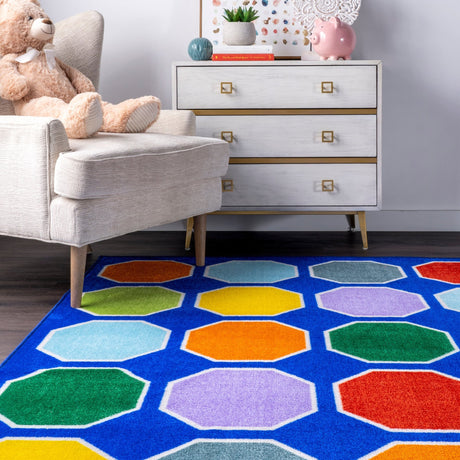 Nuloom Kecia Octagons Printed Nke2505A Blue Rug - Nuloom - mcgz15a - 3305