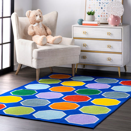 Nuloom Kecia Octagons Printed Nke2505A Blue Rug - Nuloom - mcgz15a - 3305