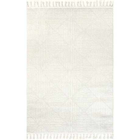 Nuloom Kerry Textured Geometric Oznn05A Ivory Rug - Nuloom - oznn05a - 406