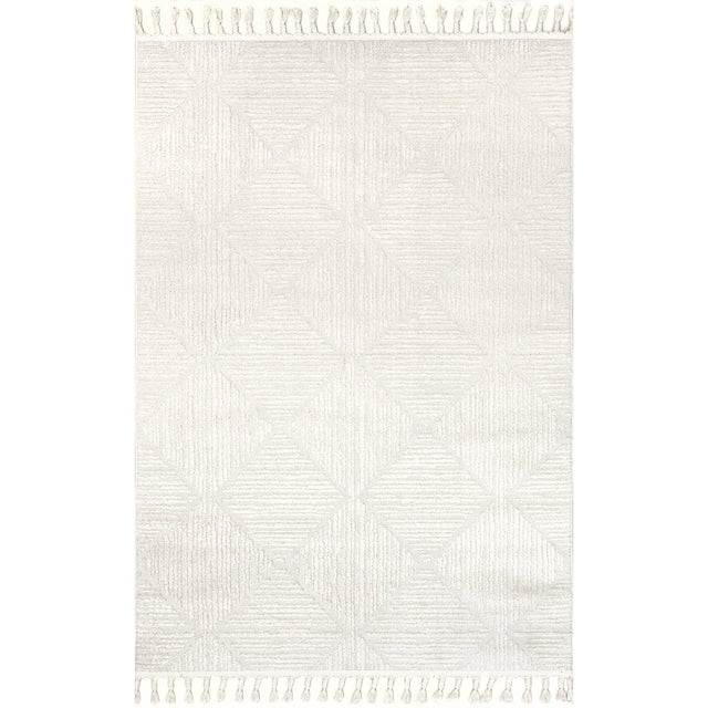 Nuloom Kerry Textured Geometric Oznn05A Ivory Rug - Nuloom - oznn05a - 406