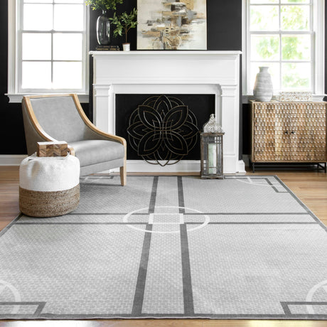 Nuloom Kimora Deco Nki1637A Light Gray Rug - Nuloom - dcrs09a - 508