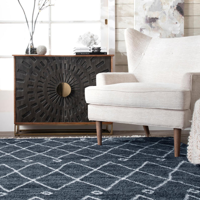 Nuloom Krystal Trellis Nkr2525A Navy Rug - Nuloom - mcmj02b - 4406