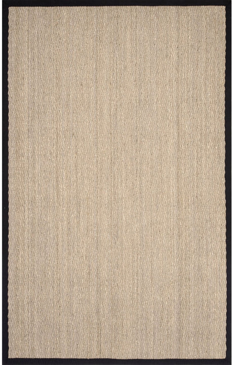 Nuloom Larnaca Seagrass Herringbone Nla2030A Black Rug - Nuloom - hjsg02b - 203