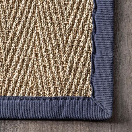 Nuloom Larnaca Seagrass Herringbone Nla2030E Navy Rug - Nuloom - hjsg02c - 203