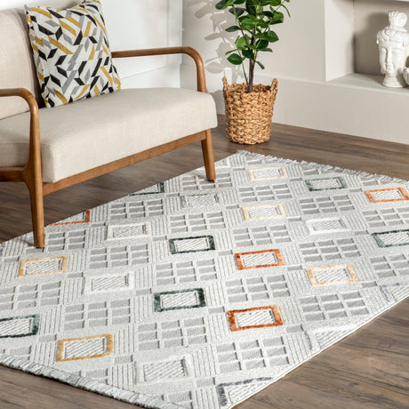 Nuloom Madge Tiled Nma1356A Light Gray Rug - Nuloom - acos12a - 508