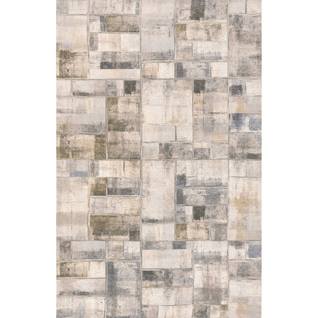 Nuloom Manon Abstract Blocks Svwi04A Gray Rug.