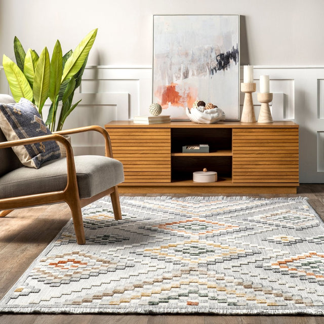 Nuloom Marceline Colorful Nma1352A Light Gray Rug - Nuloom - acos06a - 508