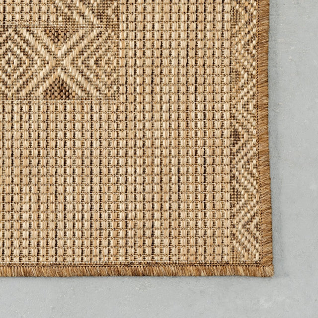 Nuloom Marcie Bohemian Borderd Nma1819A Beige Rug.