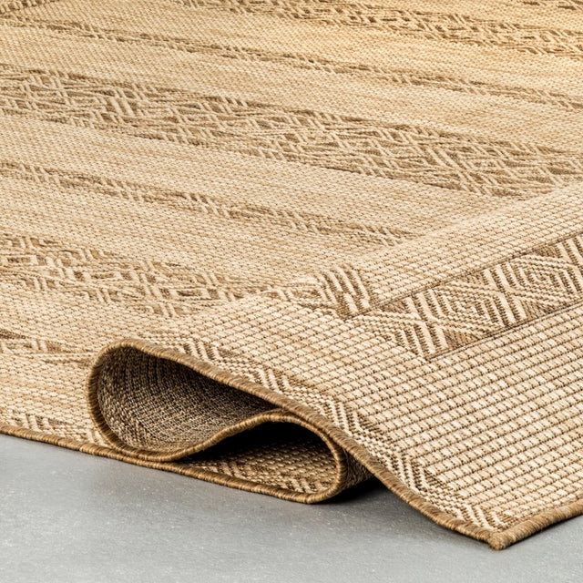 Nuloom Marcie Bohemian Borderd Nma1819A Beige Rug.