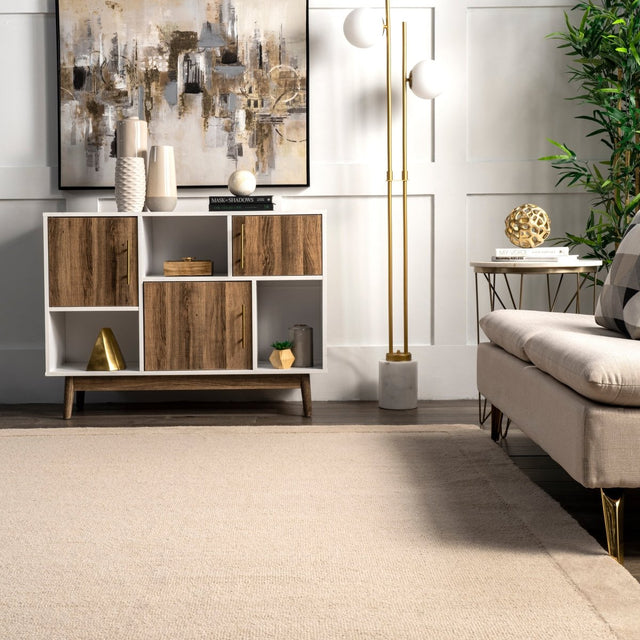 Nuloom Marianne Border Nma2681B Beige Rug.