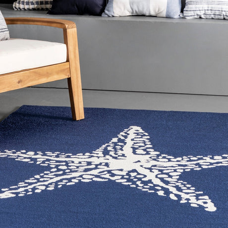 Nuloom Marine Hjair14A Navy Rug.