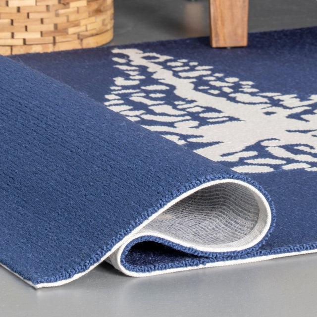 Nuloom Marine Hjair14A Navy Rug.