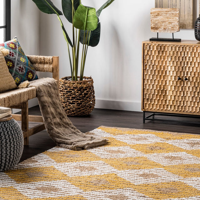 Nuloom Marla Denim And Nma1416D Yellow Rug.