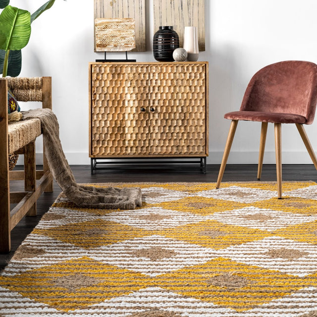 Nuloom Marla Denim And Nma1416D Yellow Rug.