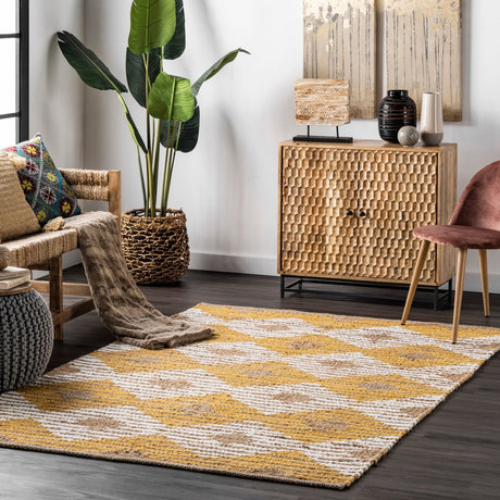 Nuloom Marla Denim And Nma1416D Yellow Rug.