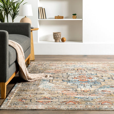 Nuloom Marley Cardinal Cartouche Nma2278A Beige Rug.