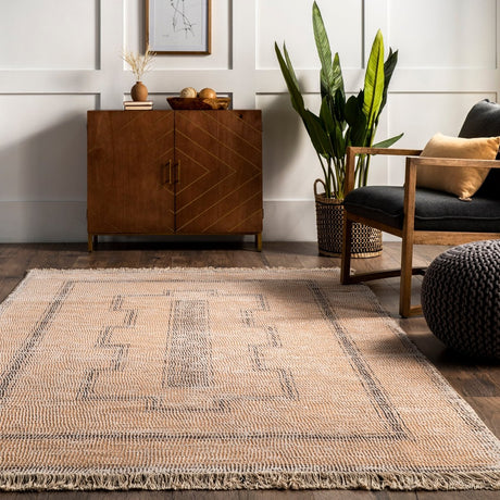 Nuloom Marlo Tribal Hand Woven Nma3488A Beige Rug.