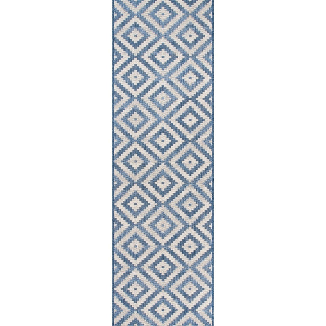 Nuloom Marybelle Tribal Trellis Nma2857B Blue Rug.