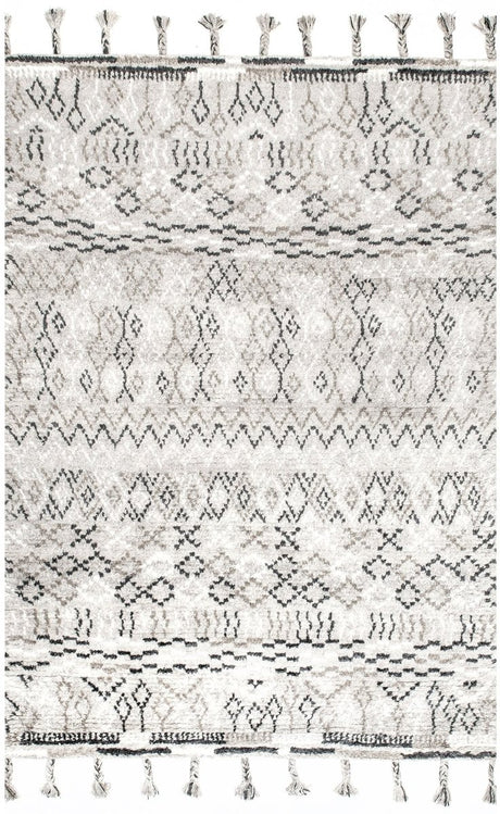 Nuloom Maurade Tribal Tale Nma3553A Gray Rug.