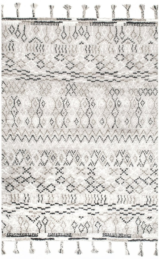 Nuloom Maurade Tribal Tale Nma3553A Gray Rug.