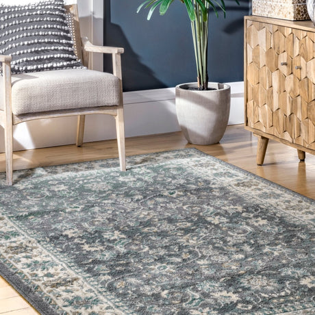 Nuloom Mikayla Classic Floral Nmi2904A Gray Rug.